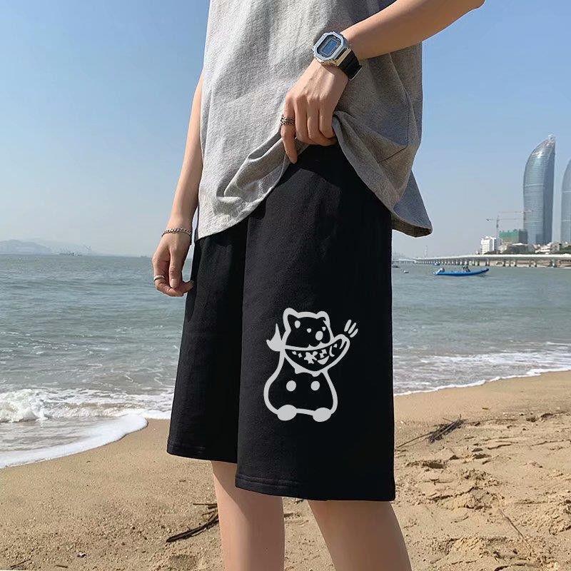 New Casual Pants Men\'s Summer Shorts Men\'s Korean Trend Loose  Hong Kong Style Straight Sports Pants