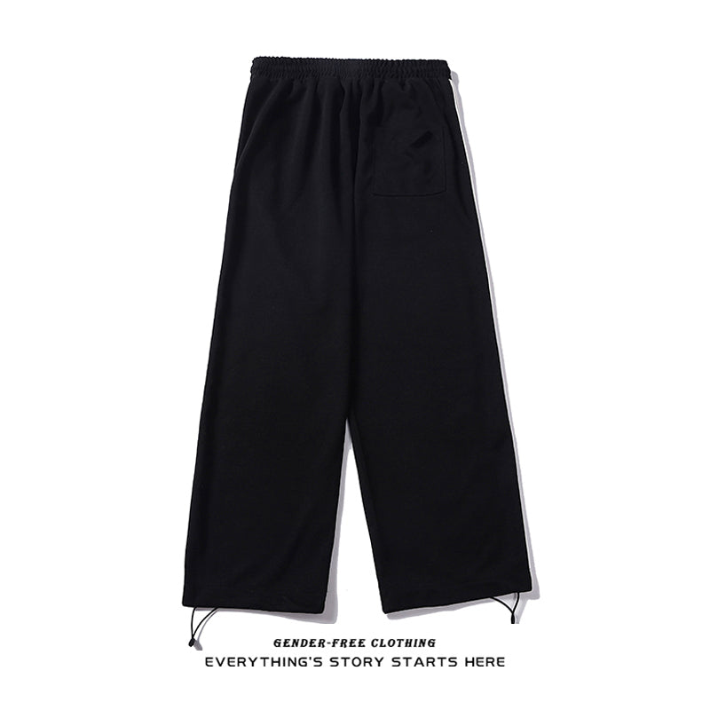 Printed Trousers With Drawstring Trousers For Men And Women Loose Straight-Waist Trousers