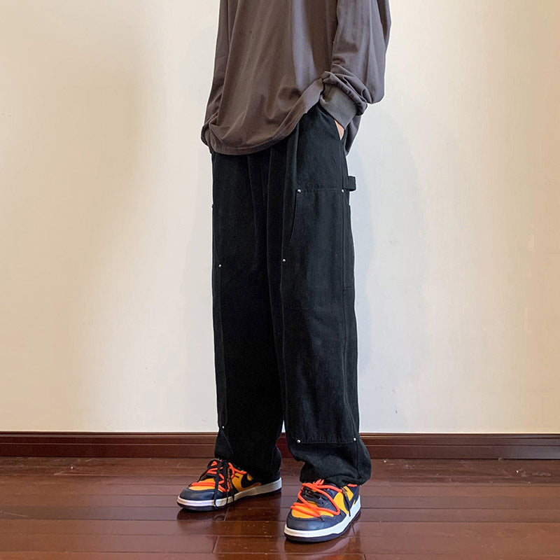 Summer Versatile Loose Wide-leg Straight Pants Men