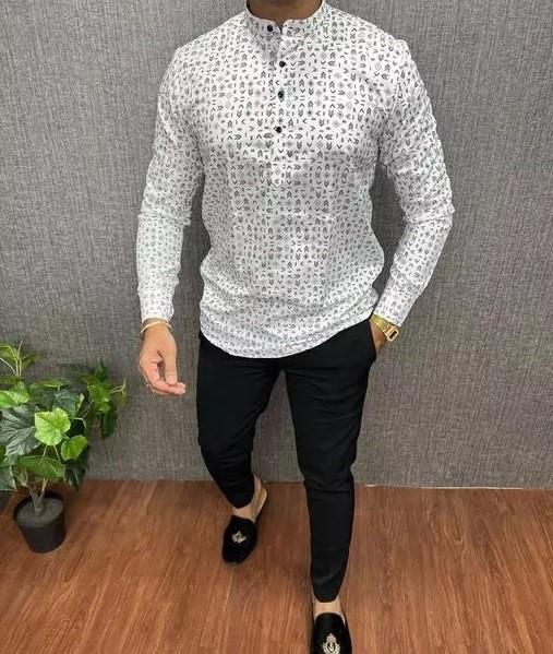 Latest Men's Cotton Printed Shirt