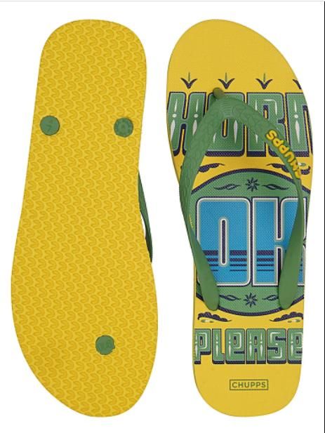 Chupps Unisex Horn Ok Please Green Flip Flops