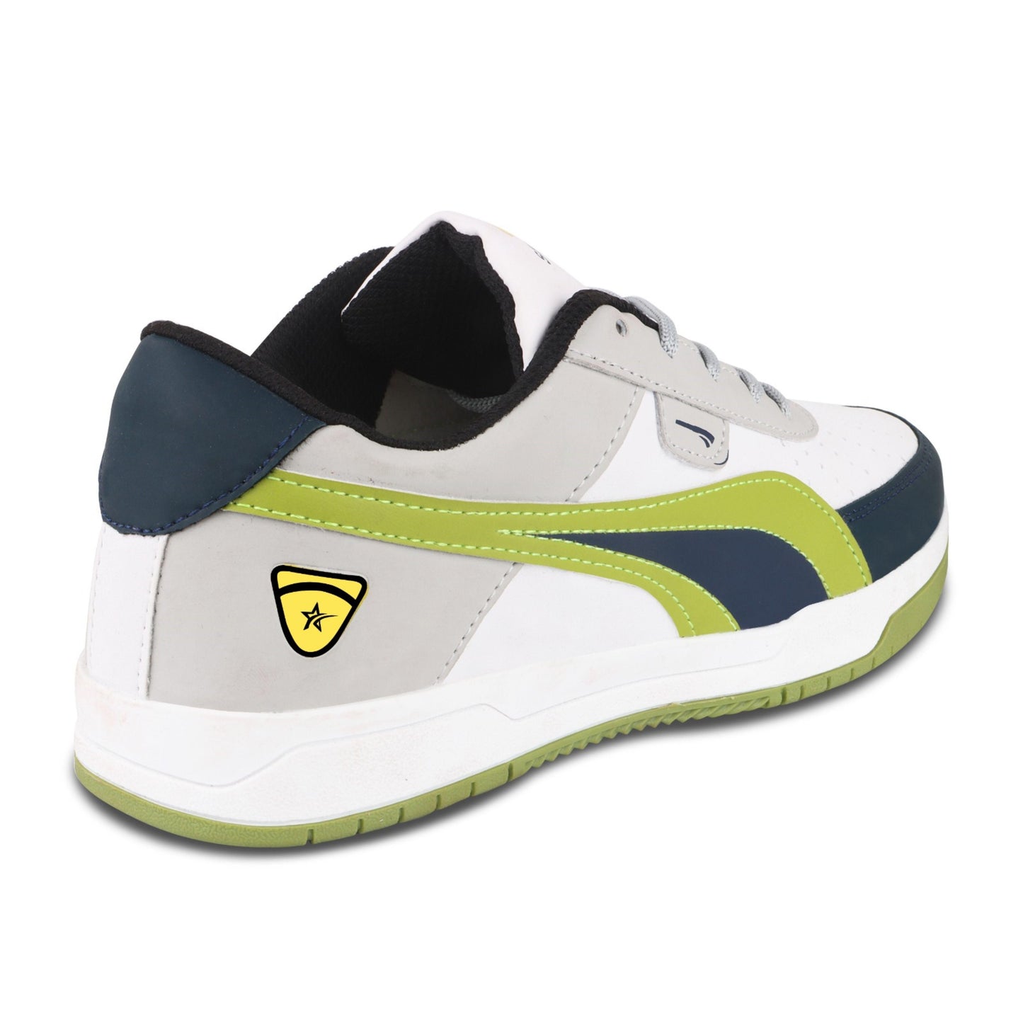 Richale Segastar White Blue and Parrot Green Mens Casual Shoes