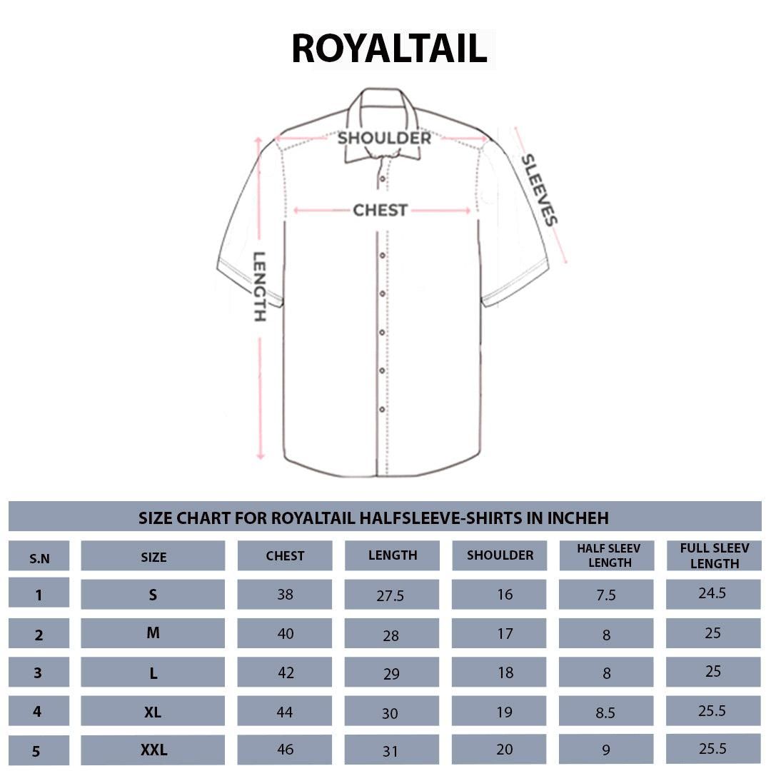 ROYAL TAIL Men's Printed Rayon Cuban Collar Casual Shirt Multicolor