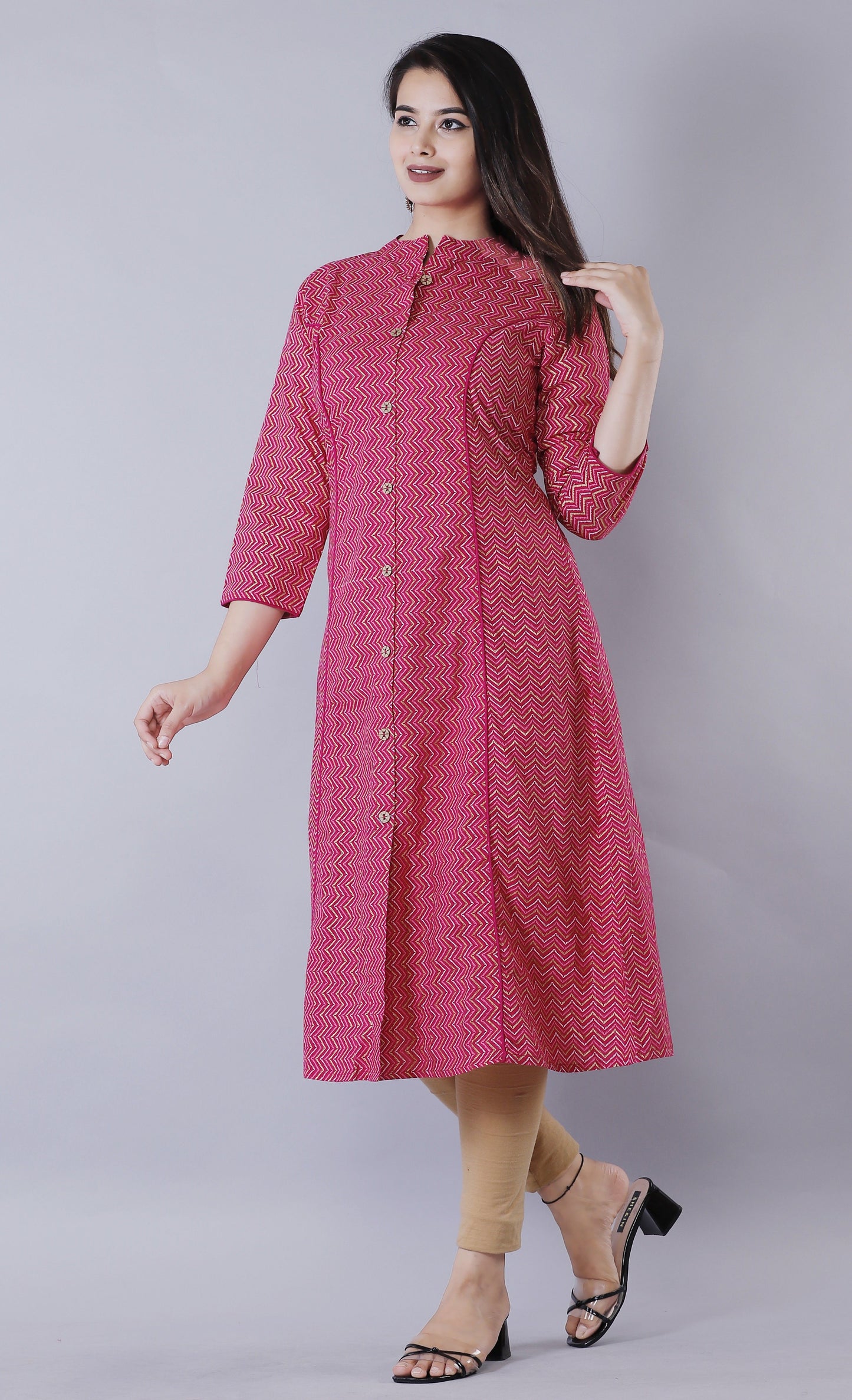 Attractive Printed Cotton Blend Kurti