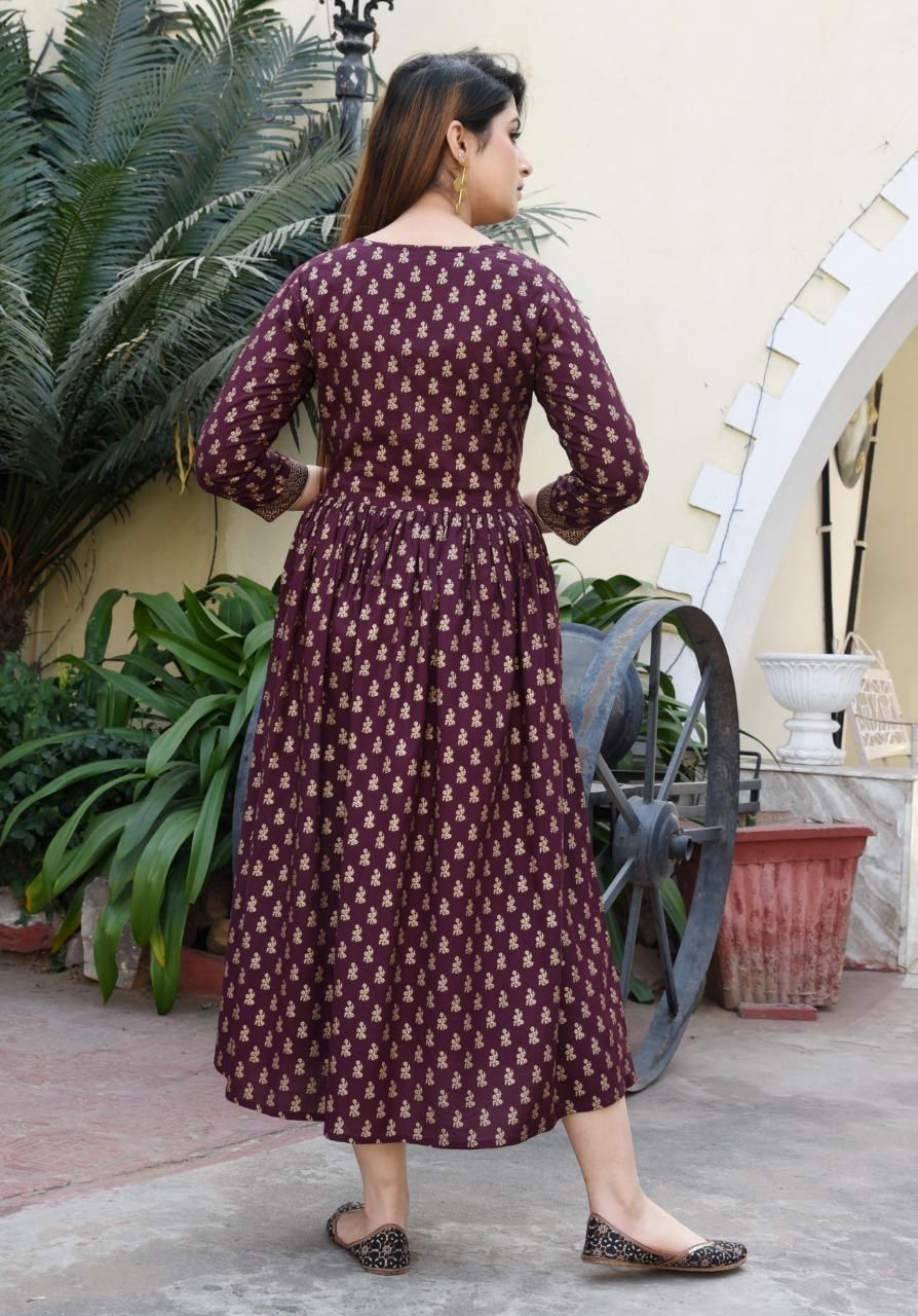 Exclusive Printed Rayon Feeding Kurtis