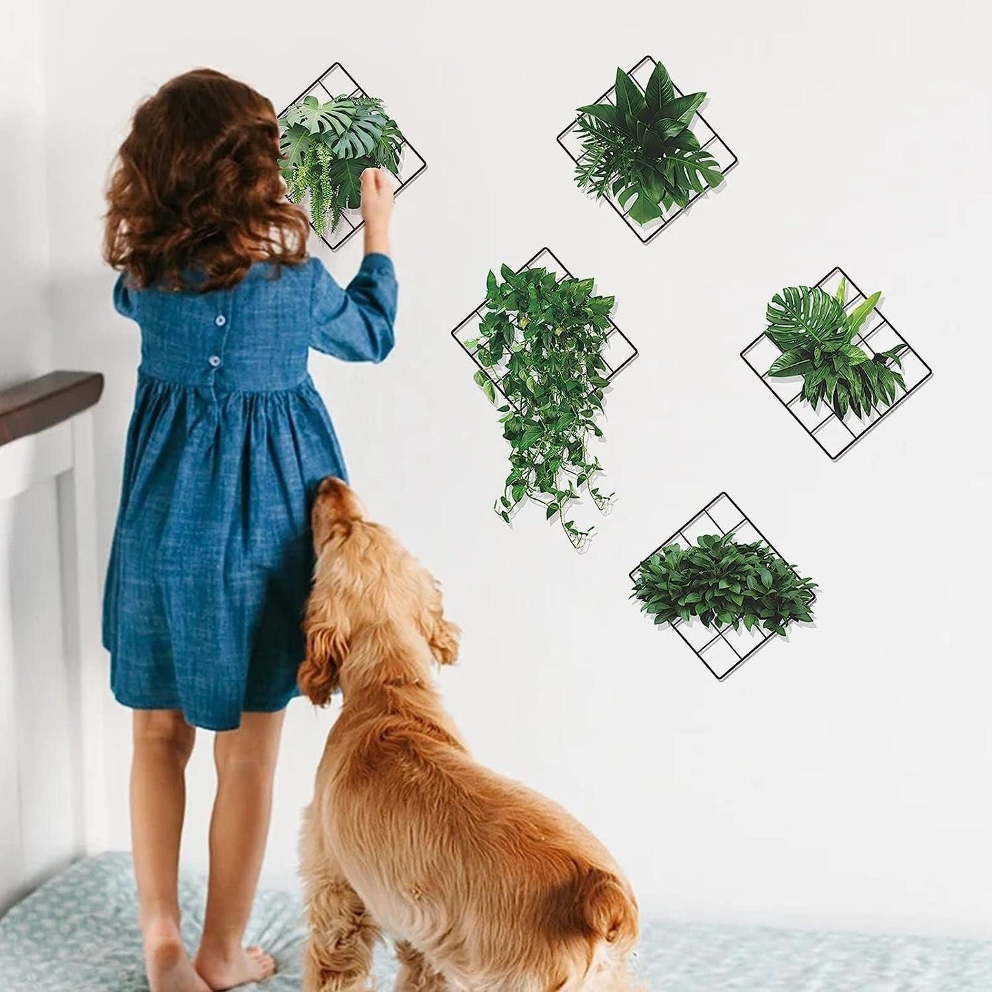 Leaves Design Vinyl  Wall Sticker (Set of 5)