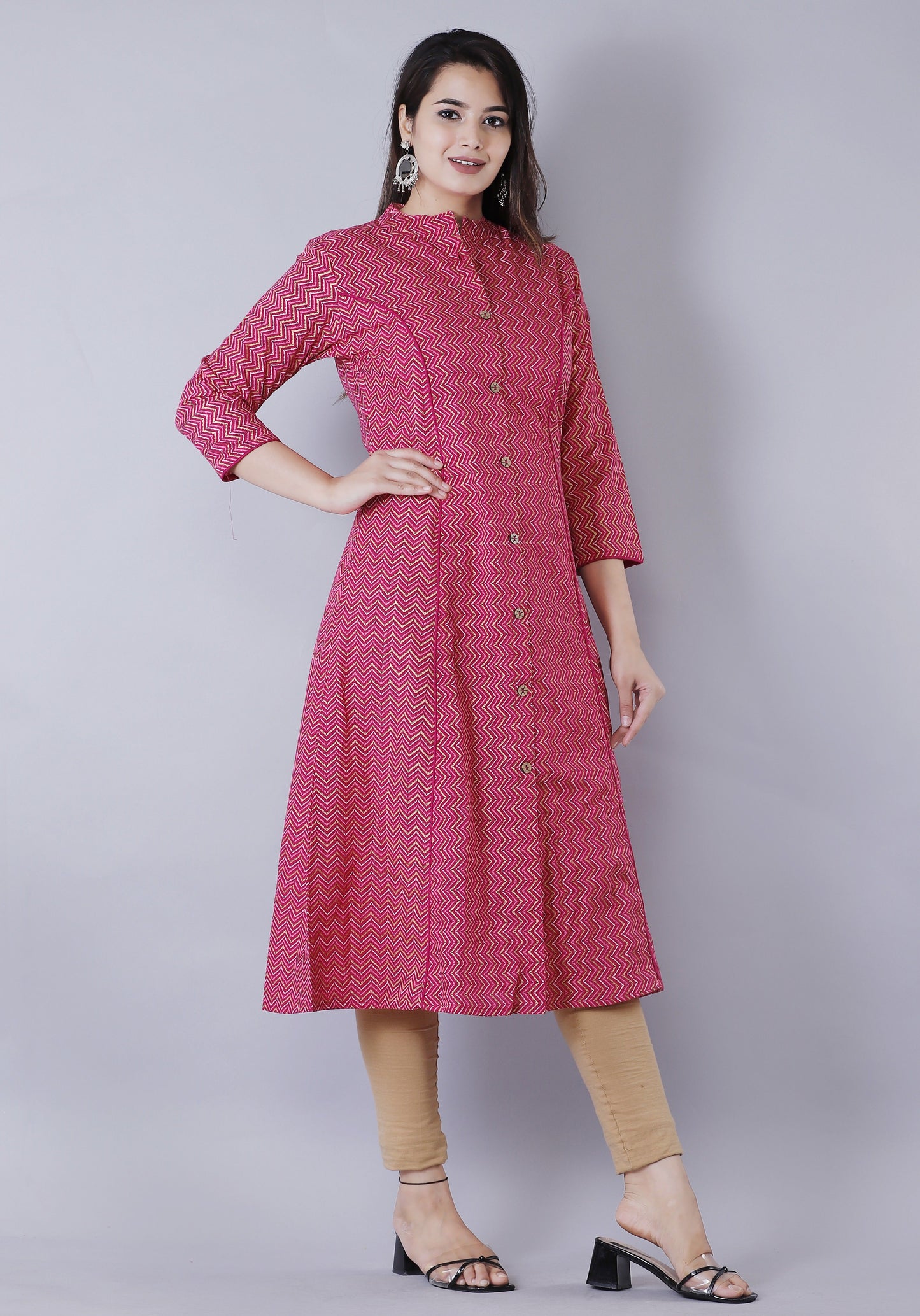 Attractive Printed Cotton Blend Kurti