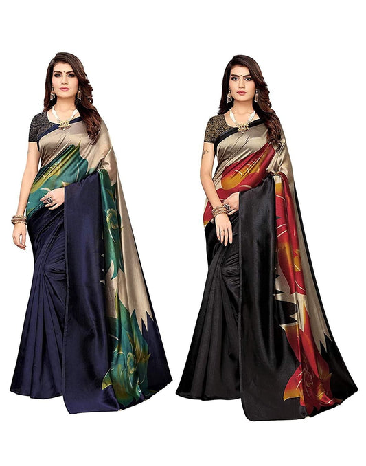 Gorgeous  Printed Art Silk Sarees (Combo)