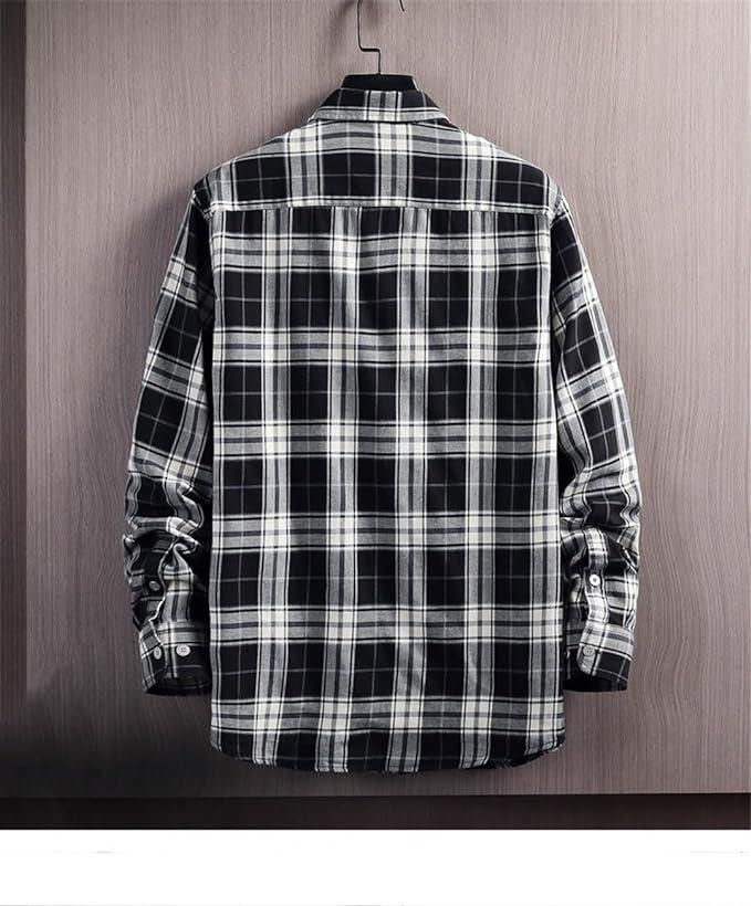 ISRA ICON Big Black Solid Check Shirt