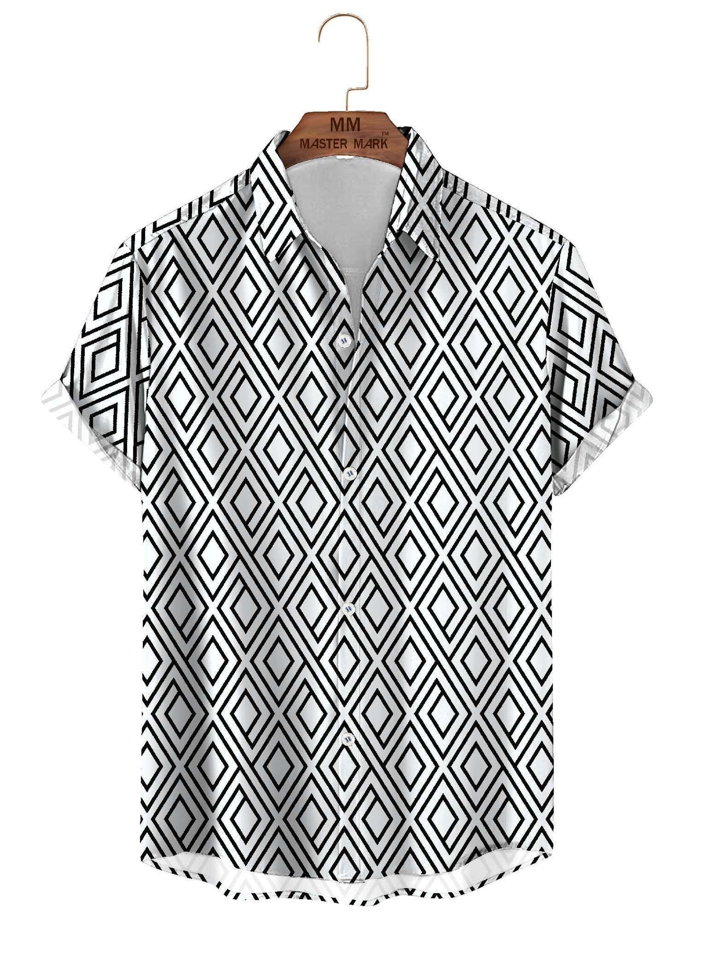 Men's Cotton Blend Printed Half Sleeves Shirt