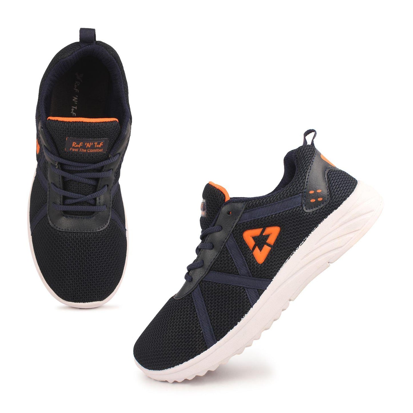 Richale New Latest Black-Orange Shoes For Mens