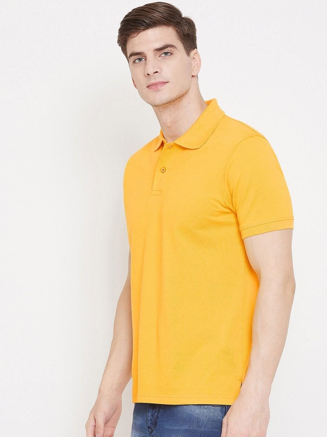 Cotton Blend Solid Half Sleeves Polo T-Shirt