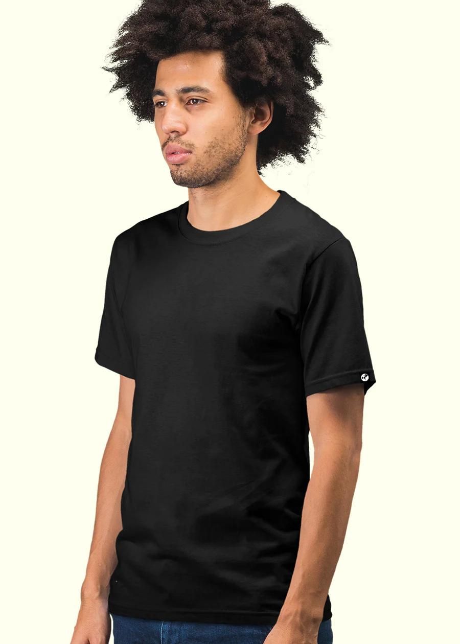 Teeshut Black Mens Printed T-shirt