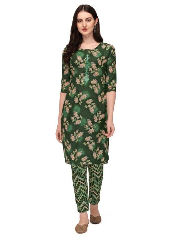 Women's Causal Printed Rayon Kurtis