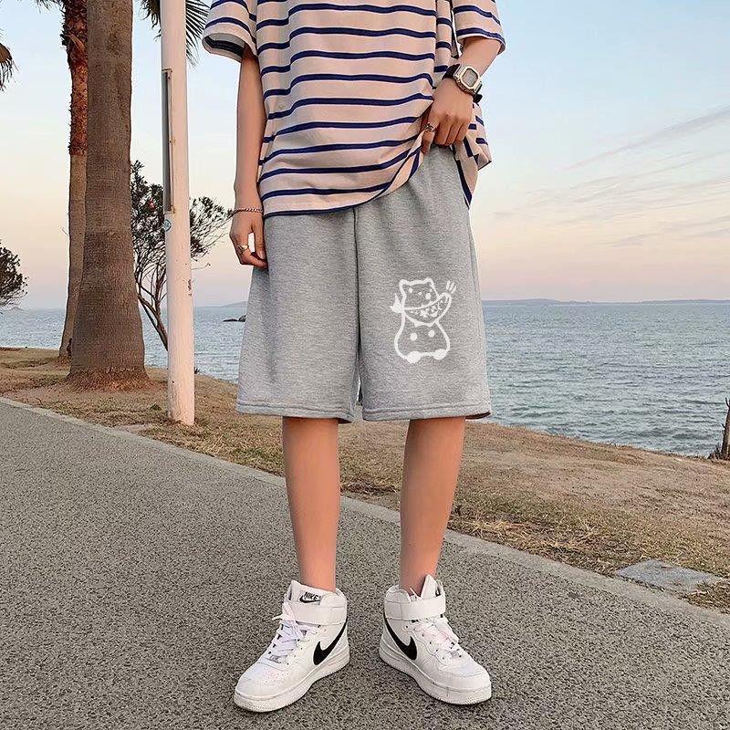 New Casual Pants Men\'s Summer Shorts Men\'s Korean Trend Loose  Hong Kong Style Straight Sports Pants