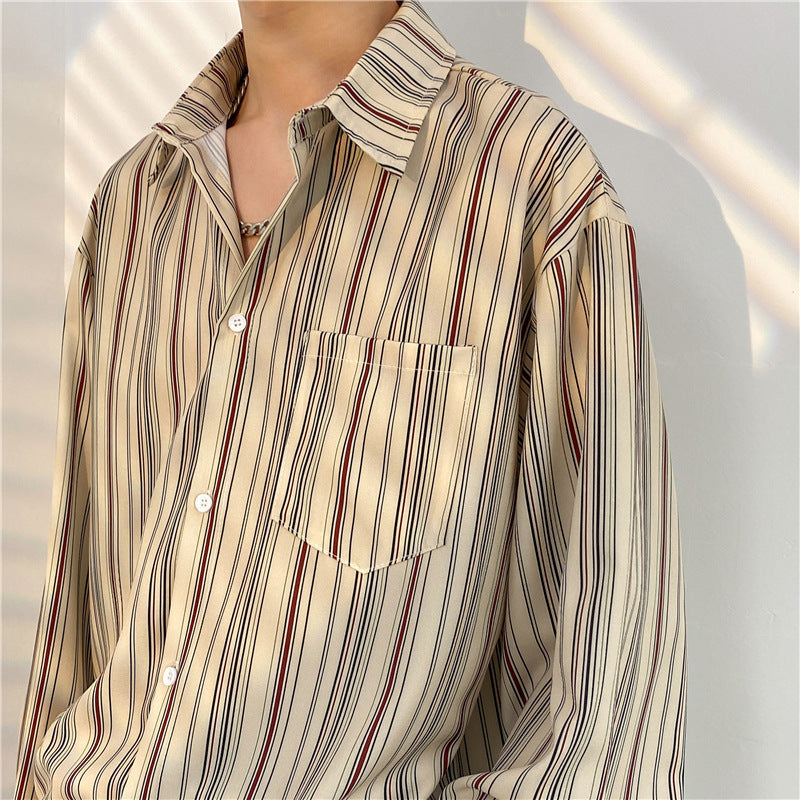 Mens Temperament Fashion Casual Printed Shirt