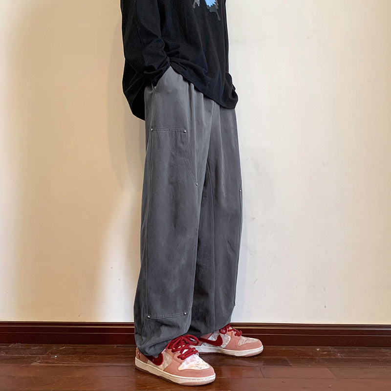 Summer Versatile Loose Wide-leg Straight Pants Men