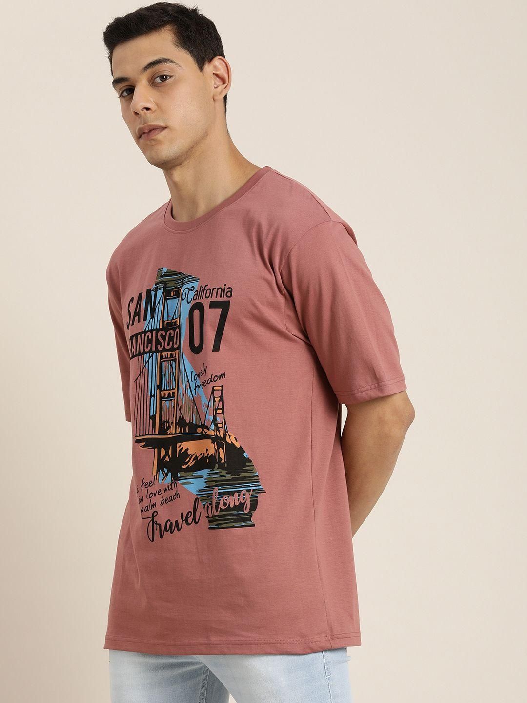 Dillinger Pink Graphic Oversized T-Shirt